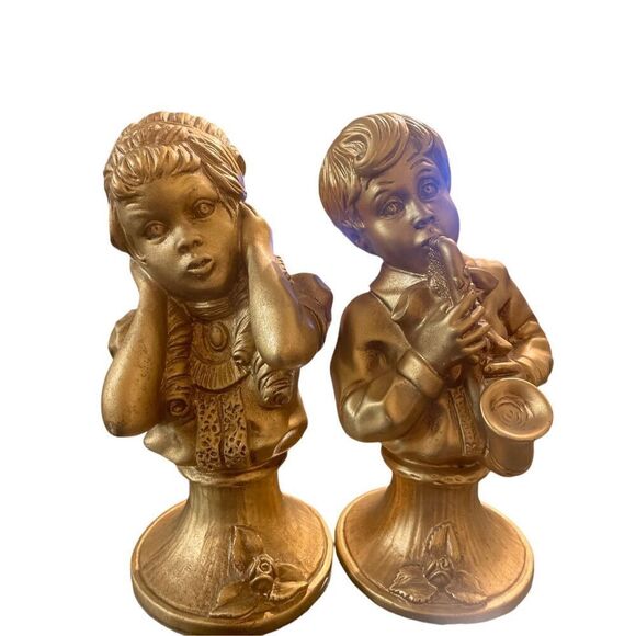 Vintage 1971 J. Kendrick Universal Statuary Corp Music to My Ears Jazz Music Set - Picture 1 of 11